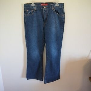Levis Women's 515 Nouveau Bootcut Low Rise Stretch Jeans Sz 14S Denim‎ Y2K Retro